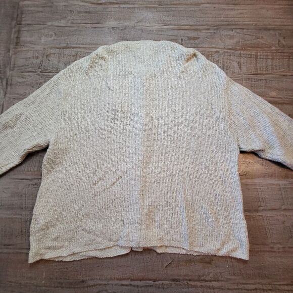 Traverse Bay Woolen Co Womens XL Light Brown Cardigan Embroidered - Picture 9 of 9